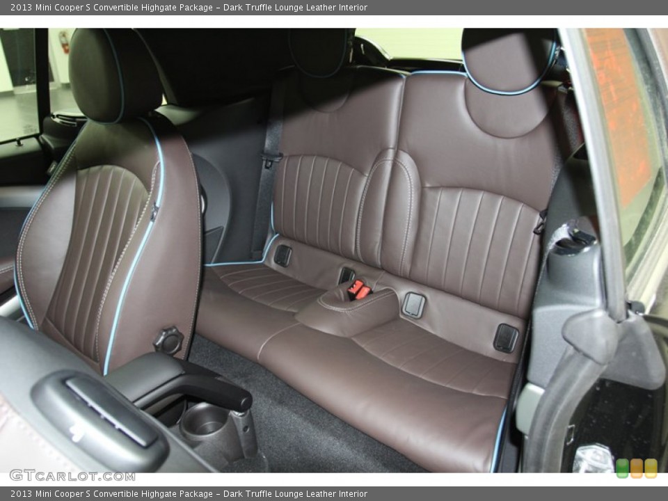 Dark Truffle Lounge Leather Interior Rear Seat for the 2013 Mini Cooper S Convertible Highgate Package #78274184