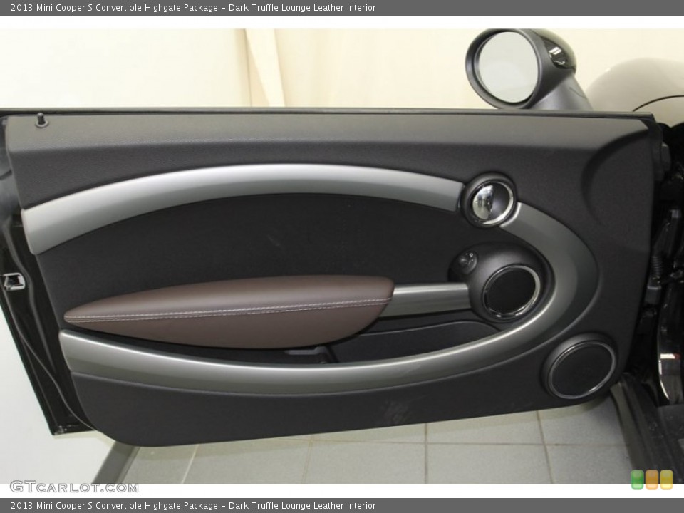 Dark Truffle Lounge Leather Interior Door Panel for the 2013 Mini Cooper S Convertible Highgate Package #78274201
