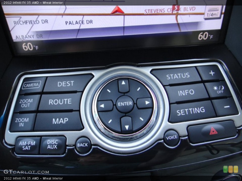 Wheat Interior Controls for the 2012 Infiniti FX 35 AWD #78275221