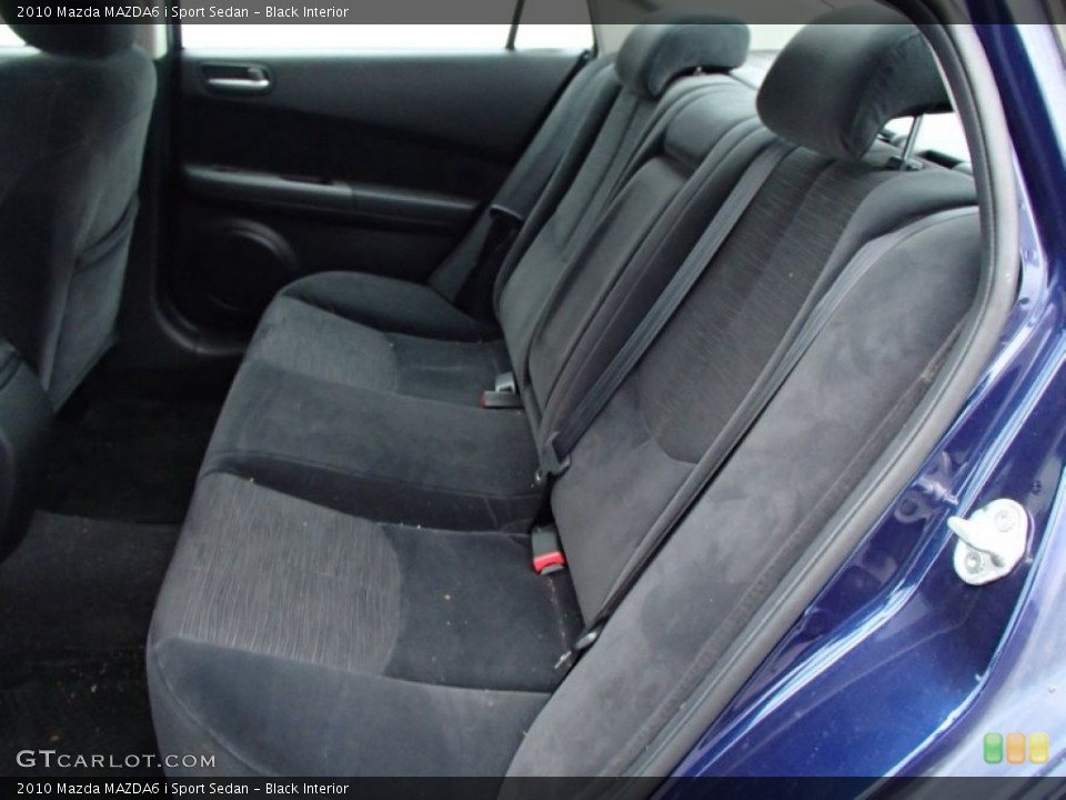 Black Interior Rear Seat for the 2010 Mazda MAZDA6 i Sport Sedan #78276034