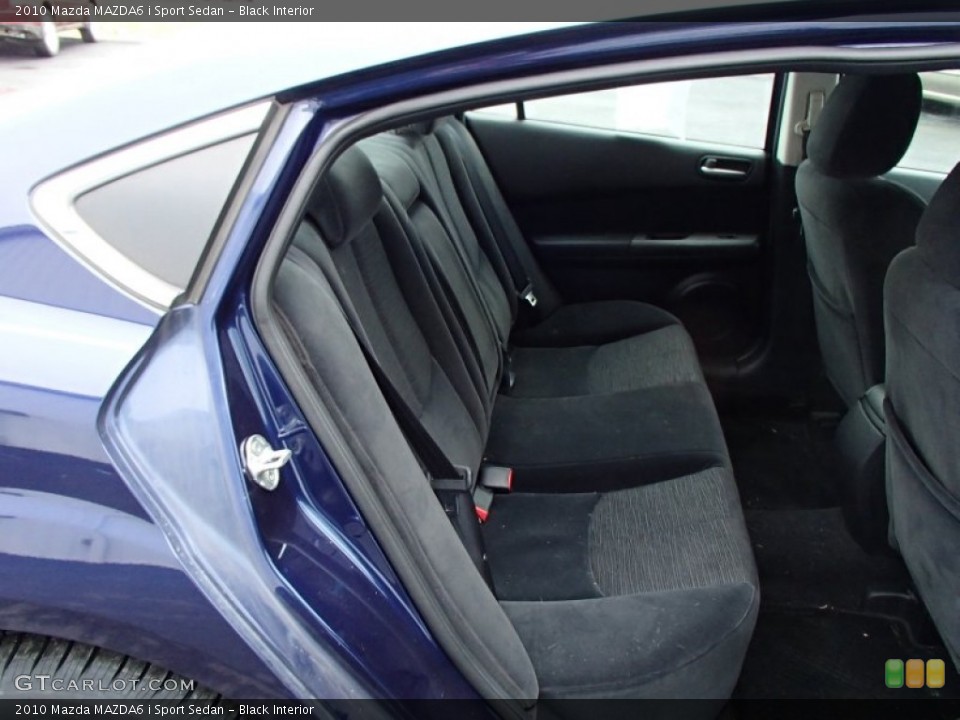 Black Interior Rear Seat for the 2010 Mazda MAZDA6 i Sport Sedan #78276068