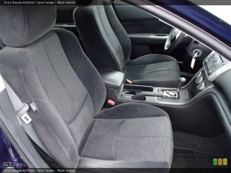 Black Interior Front Seat for the 2010 Mazda MAZDA6 i Sport Sedan #78276093