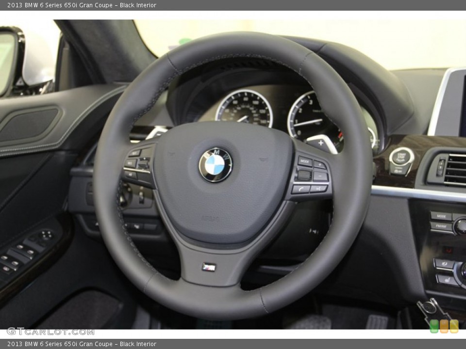 Black Interior Steering Wheel for the 2013 BMW 6 Series 650i Gran Coupe #78276572