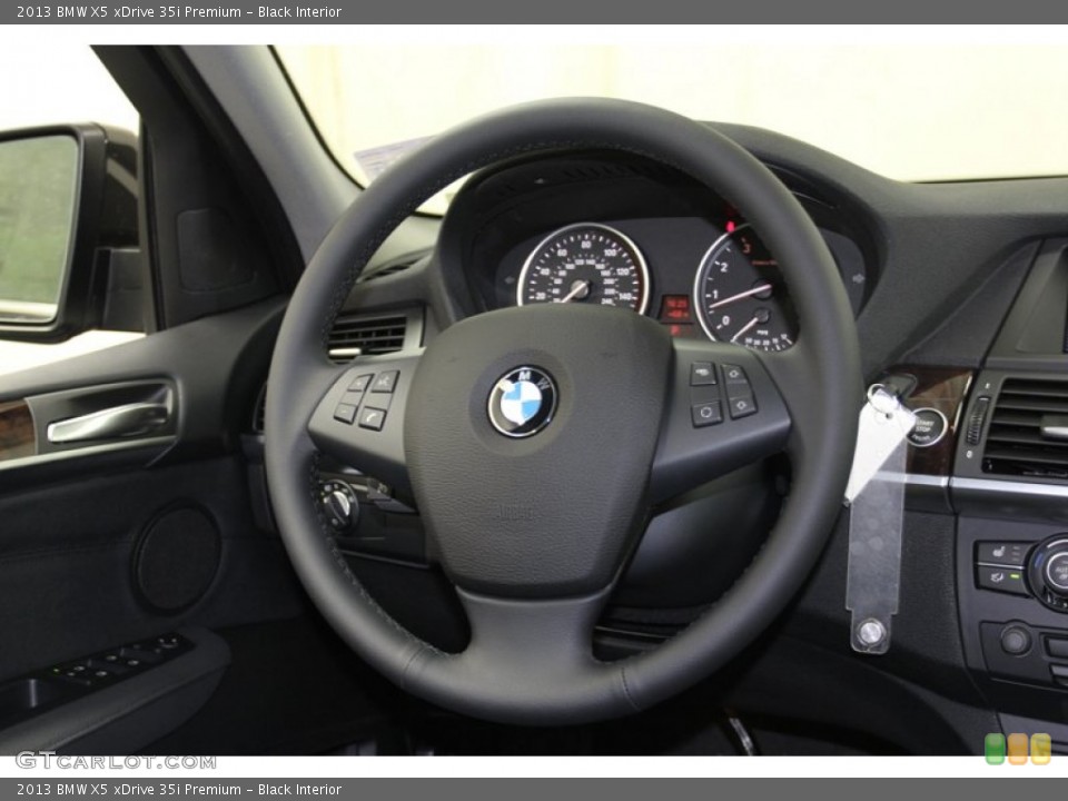 Black Interior Steering Wheel for the 2013 BMW X5 xDrive 35i Premium #78277102