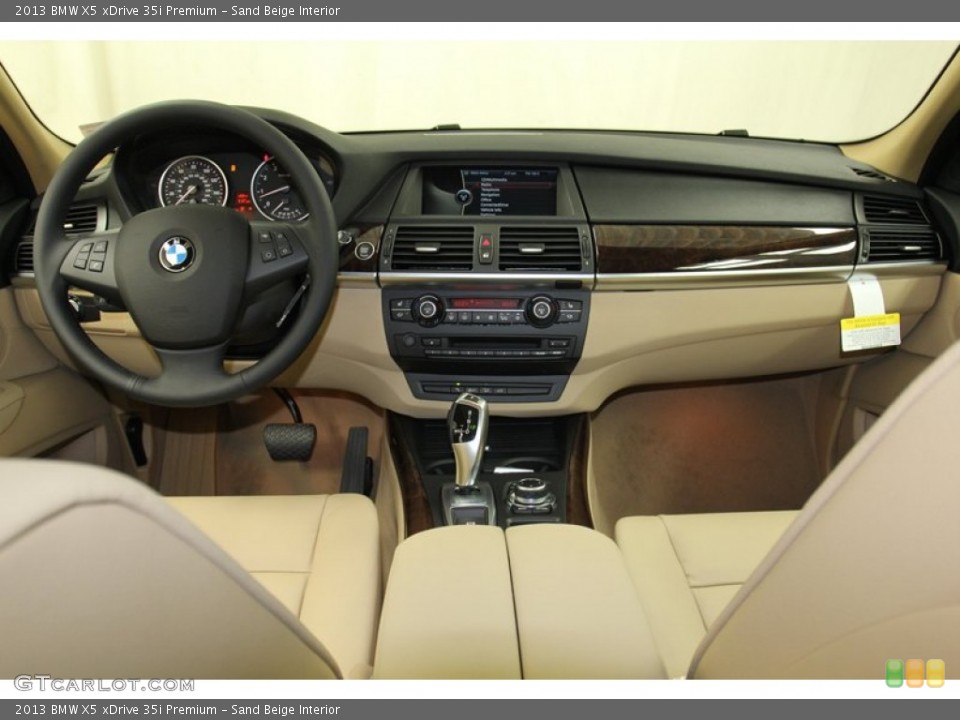 Sand Beige Interior Dashboard for the 2013 BMW X5 xDrive 35i Premium #78277807