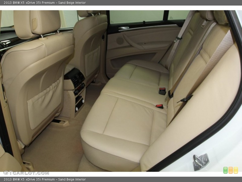 Sand Beige Interior Rear Seat for the 2013 BMW X5 xDrive 35i Premium #78277996