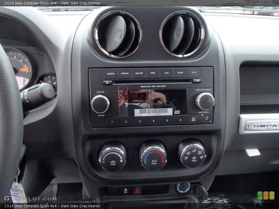 Dark Slate Gray Interior Controls for the 2014 Jeep Compass Sport 4x4 #78278944