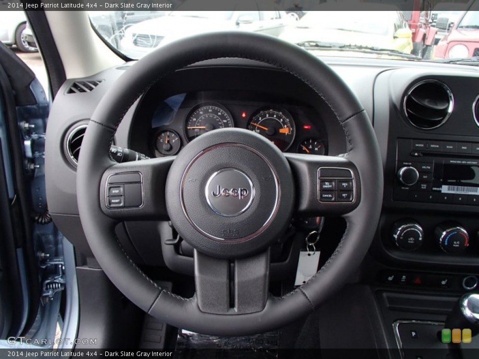 Dark Slate Gray Interior Steering Wheel for the 2014 Jeep Patriot Latitude 4x4 #78279408