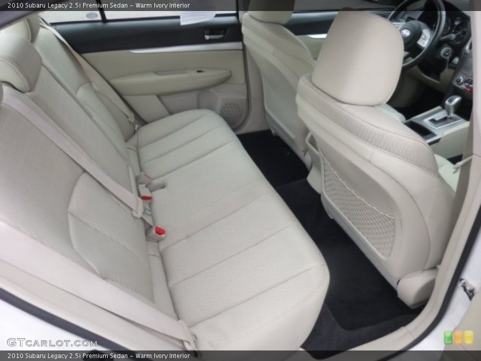 Warm Ivory Interior Rear Seat for the 2010 Subaru Legacy 2.5i Premium Sedan #78279580