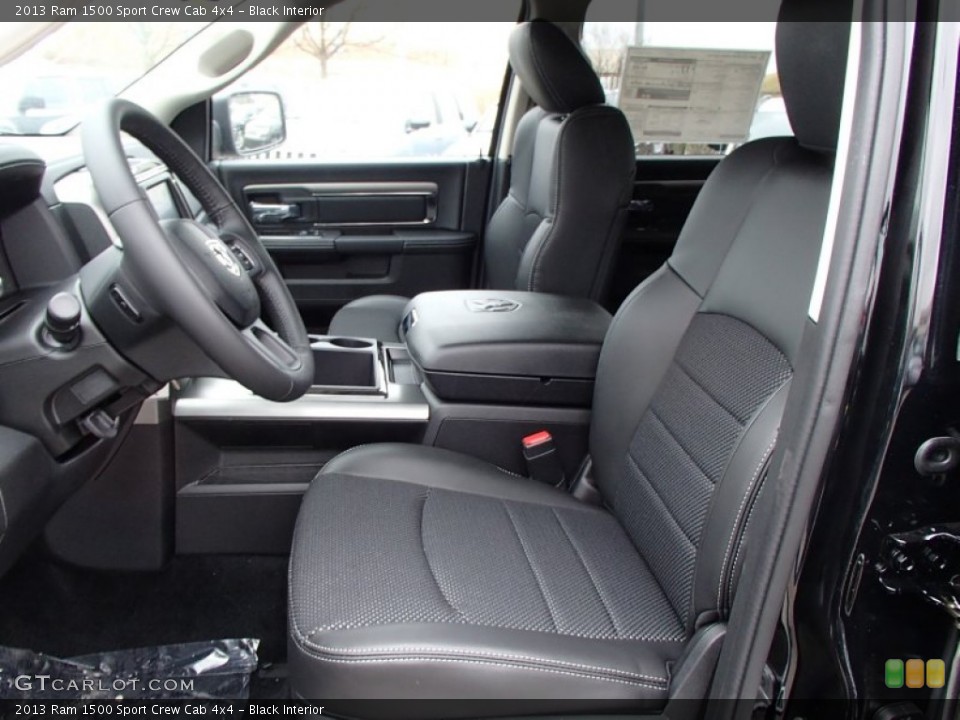 Black Interior Photo for the 2013 Ram 1500 Sport Crew Cab 4x4 #78281164