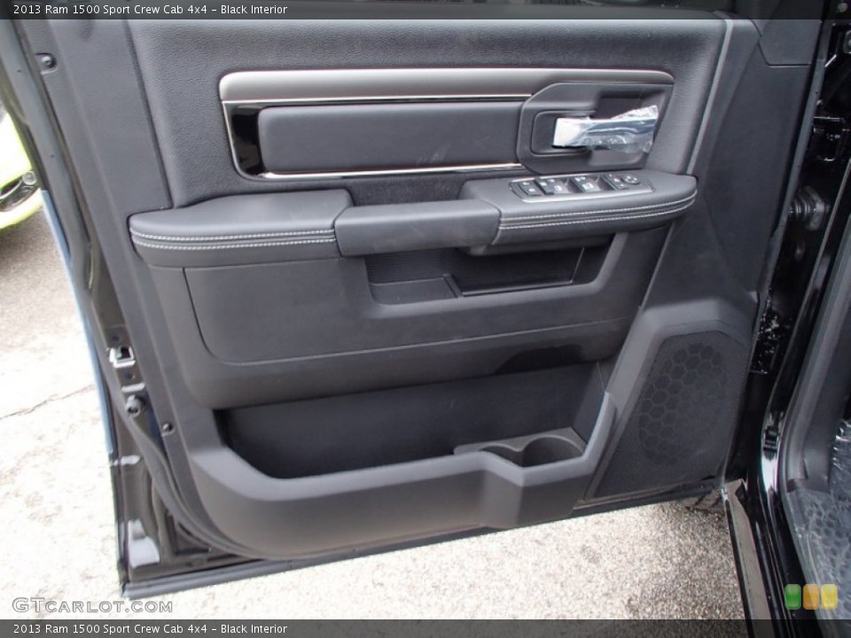 Black Interior Door Panel for the 2013 Ram 1500 Sport Crew Cab 4x4 #78281181