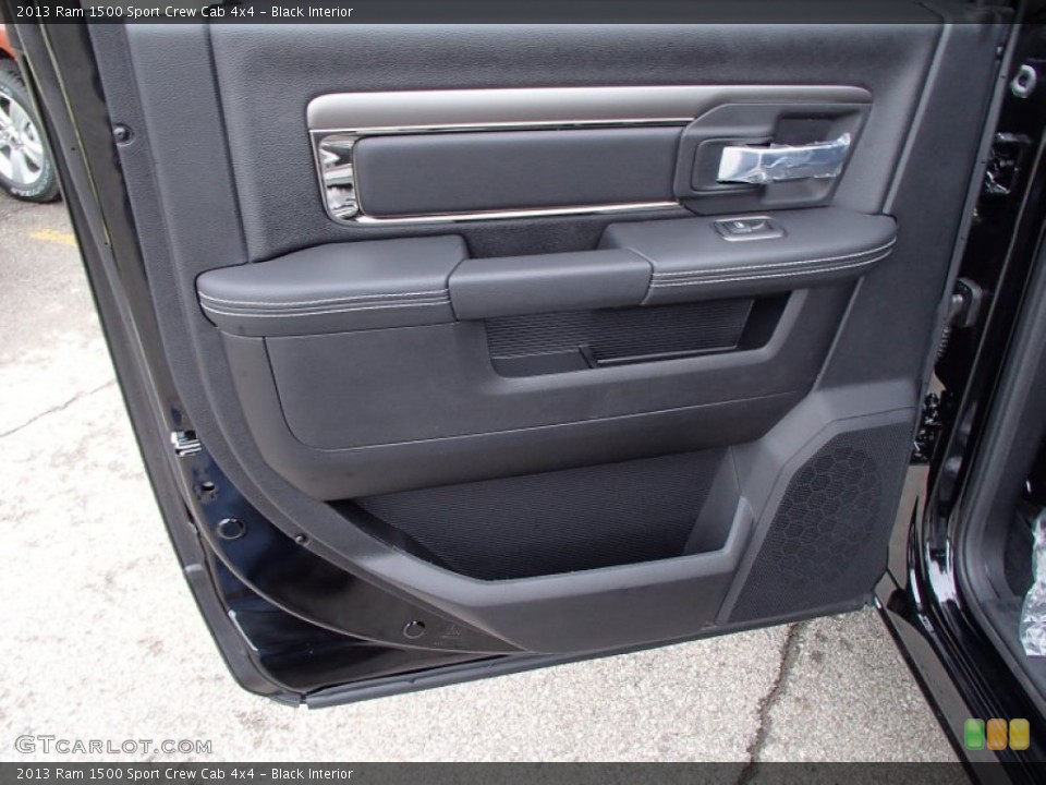 Black Interior Door Panel for the 2013 Ram 1500 Sport Crew Cab 4x4 #78281210