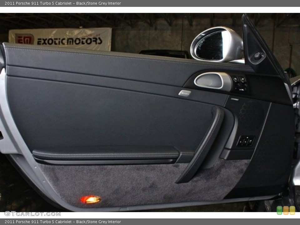 Black/Stone Grey Interior Door Panel for the 2011 Porsche 911 Turbo S Cabriolet #78282061
