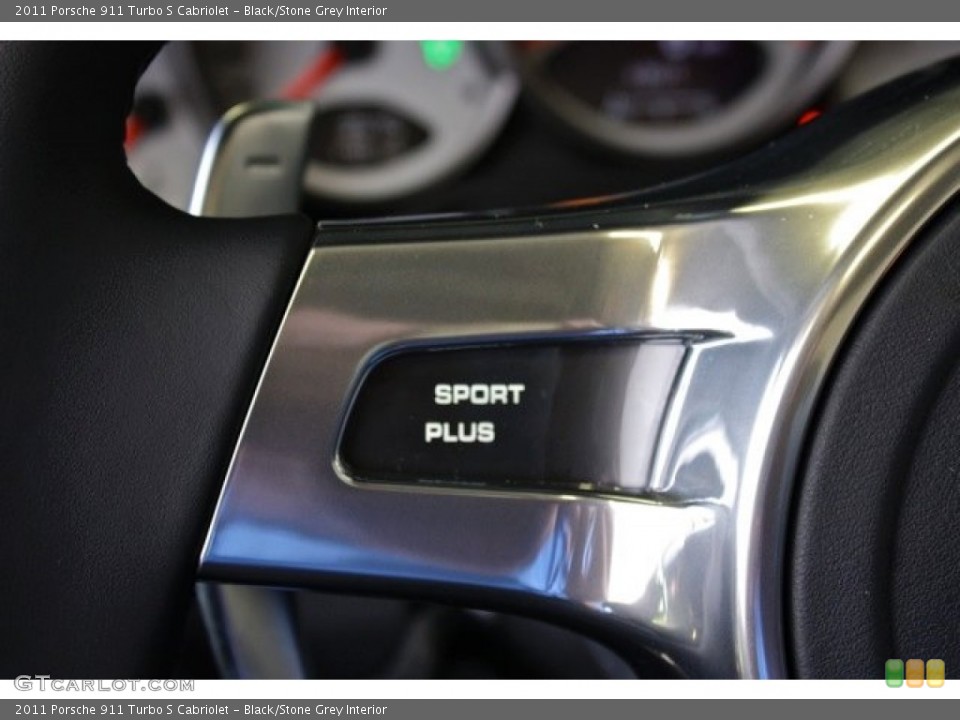 Black/Stone Grey Interior Controls for the 2011 Porsche 911 Turbo S Cabriolet #78282346