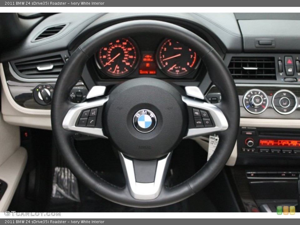 Ivory White Interior Steering Wheel for the 2011 BMW Z4 sDrive35i Roadster #78285850