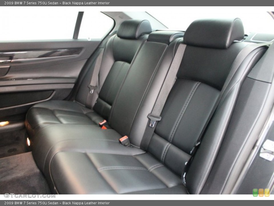 Black Nappa Leather Interior Rear Seat for the 2009 BMW 7 Series 750Li Sedan #78286443
