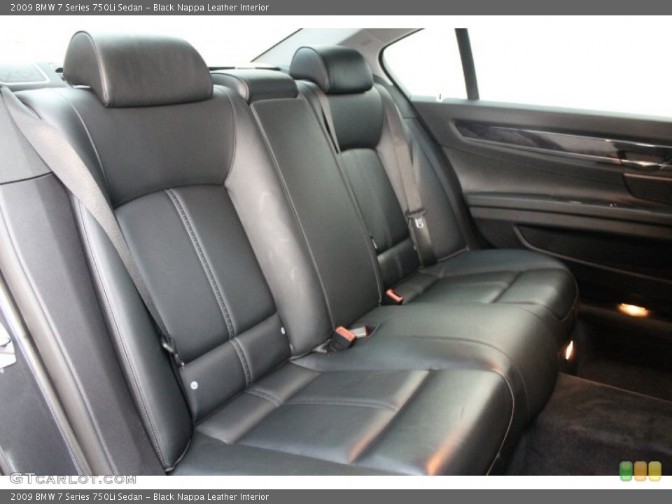 Black Nappa Leather Interior Rear Seat for the 2009 BMW 7 Series 750Li Sedan #78286463