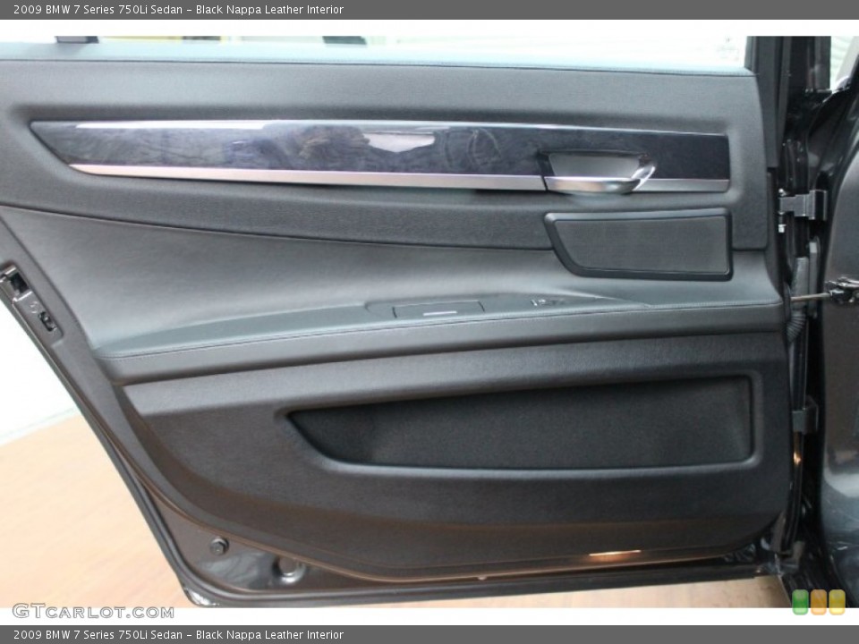 Black Nappa Leather Interior Door Panel for the 2009 BMW 7 Series 750Li Sedan #78286588