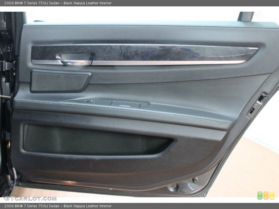 Black Nappa Leather Interior Door Panel for the 2009 BMW 7 Series 750Li Sedan #78286594