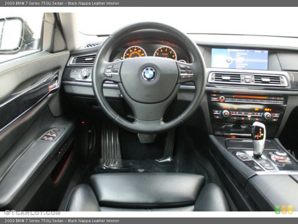 Black Nappa Leather Interior Dashboard for the 2009 BMW 7 Series 750Li Sedan #78286618