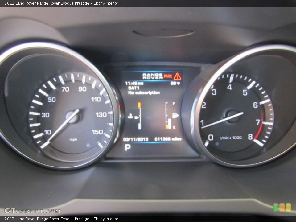 Ebony Interior Gauges for the 2012 Land Rover Range Rover Evoque Prestige #78286813