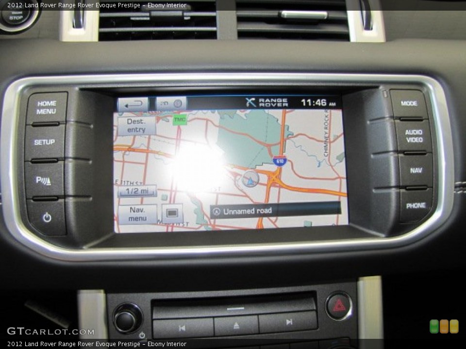 Ebony Interior Navigation for the 2012 Land Rover Range Rover Evoque Prestige #78286855