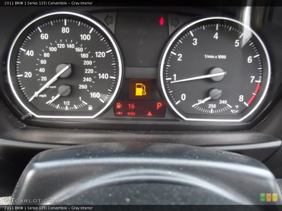 Gray Interior Gauges for the 2011 BMW 1 Series 135i Convertible #78287083