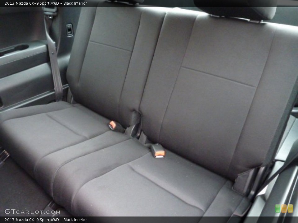 Black Interior Rear Seat for the 2013 Mazda CX-9 Sport AWD #78289705