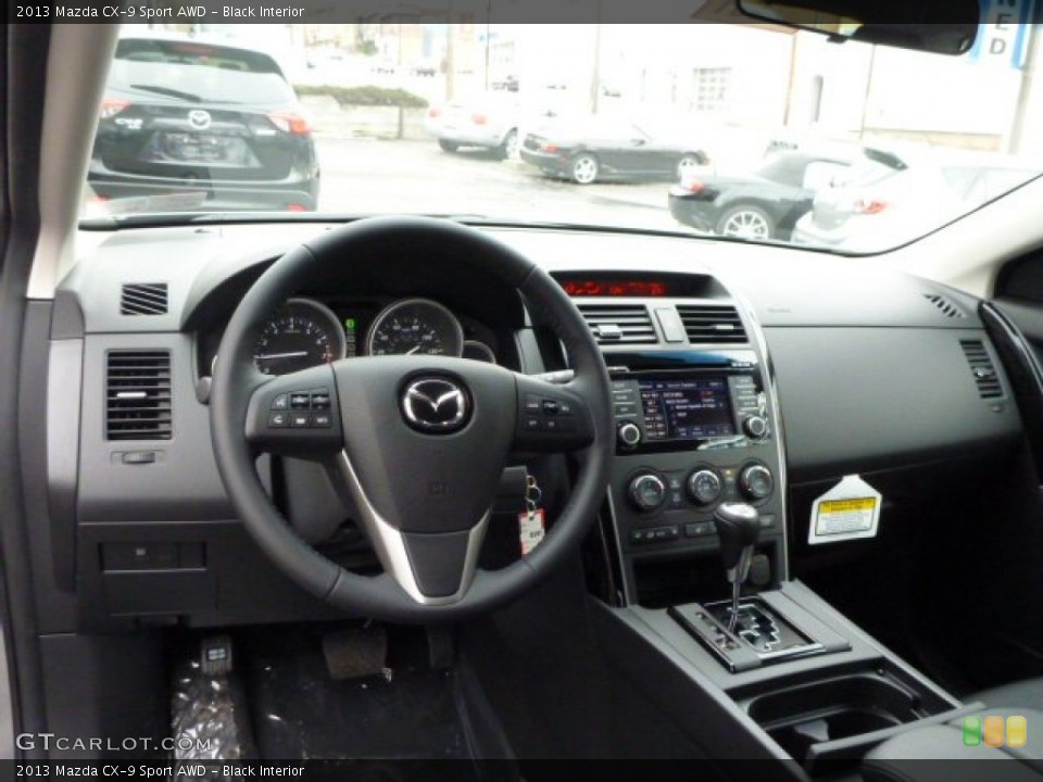 Black Interior Dashboard for the 2013 Mazda CX-9 Sport AWD #78289713