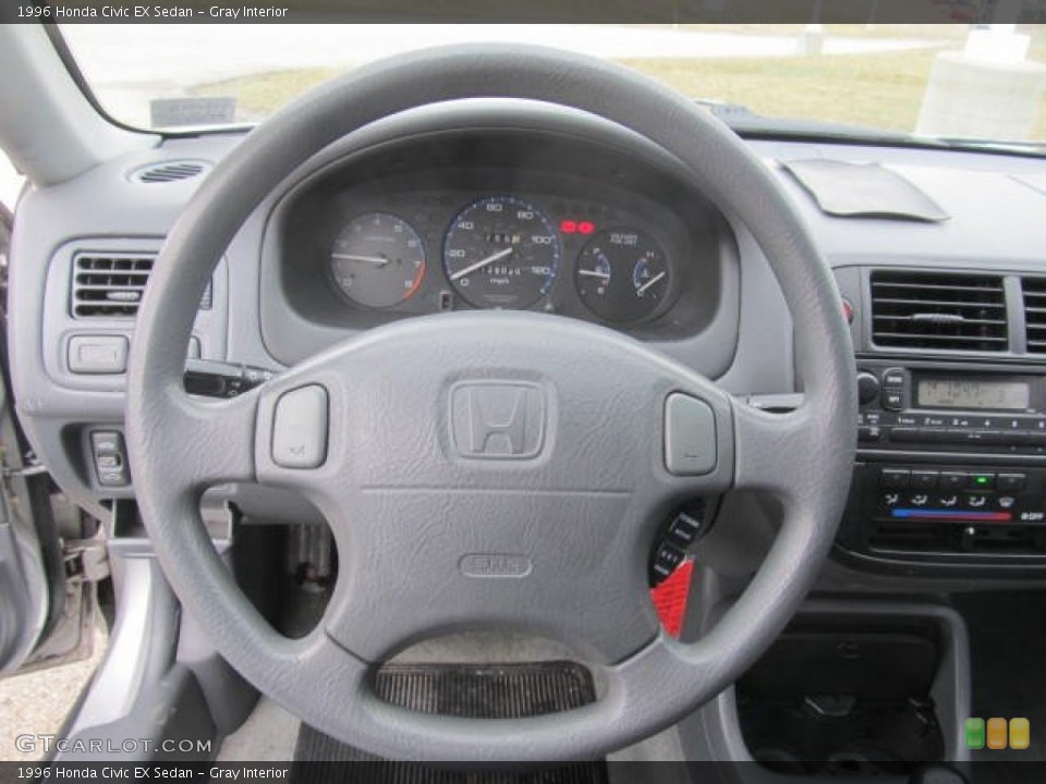 Gray Interior Steering Wheel for the 1996 Honda Civic EX Sedan #78290728