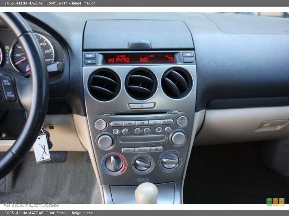 Beige Interior Controls for the 2005 Mazda MAZDA6 i Sport Sedan #78294293