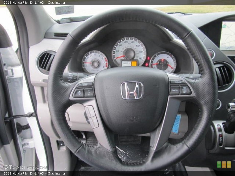 Gray Interior Steering Wheel for the 2013 Honda Pilot EX-L 4WD #78294453