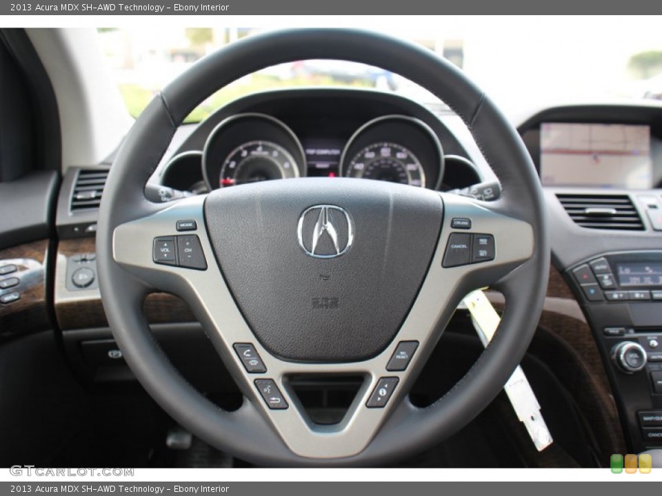 Ebony Interior Steering Wheel for the 2013 Acura MDX SH-AWD Technology #78295411