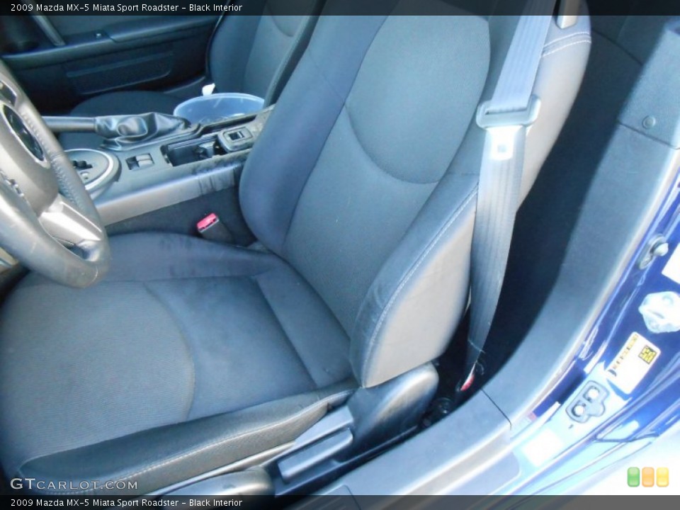 Black Interior Front Seat for the 2009 Mazda MX-5 Miata Sport Roadster #78295606