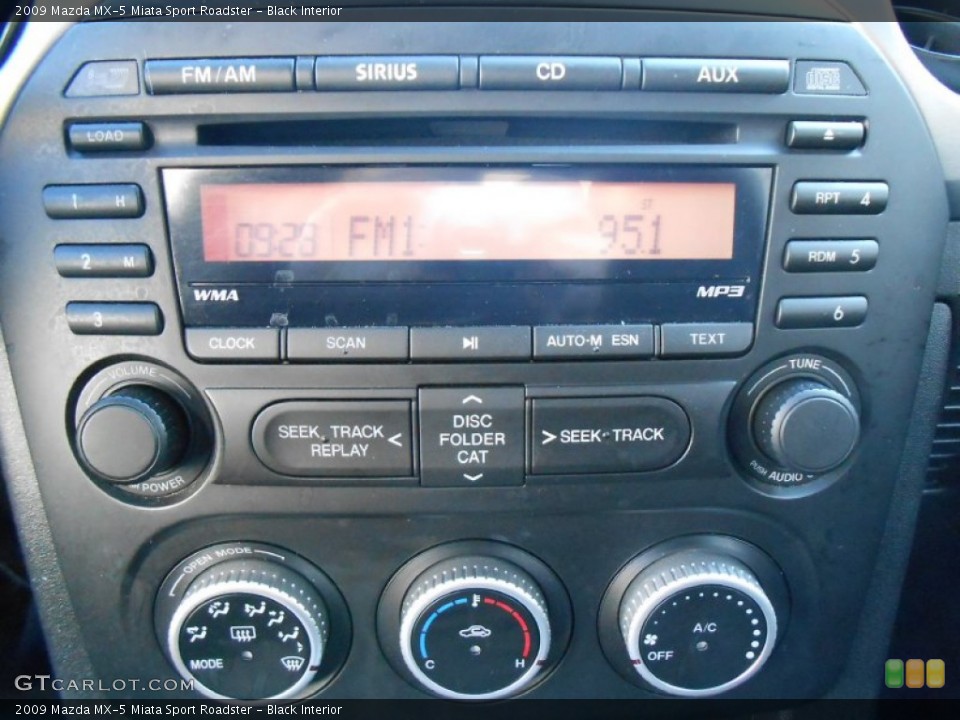 Black Interior Controls for the 2009 Mazda MX-5 Miata Sport Roadster #78295651