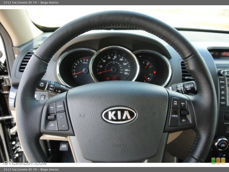 Beige Interior Steering Wheel for the 2013 Kia Sorento EX V6 #78296280