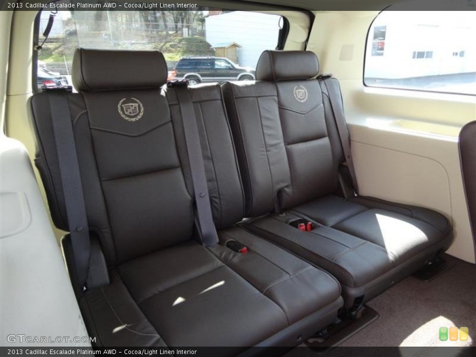 Cocoa/Light Linen Interior Rear Seat for the 2013 Cadillac Escalade Platinum AWD #78298429