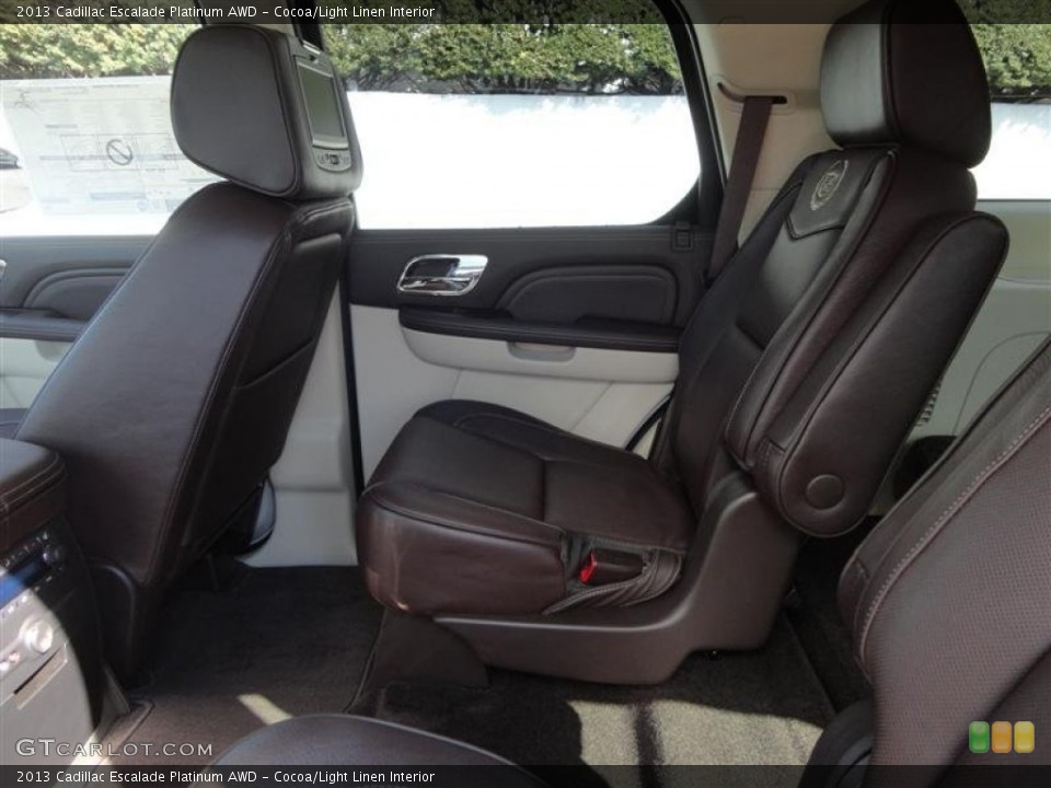 Cocoa/Light Linen Interior Rear Seat for the 2013 Cadillac Escalade Platinum AWD #78298465