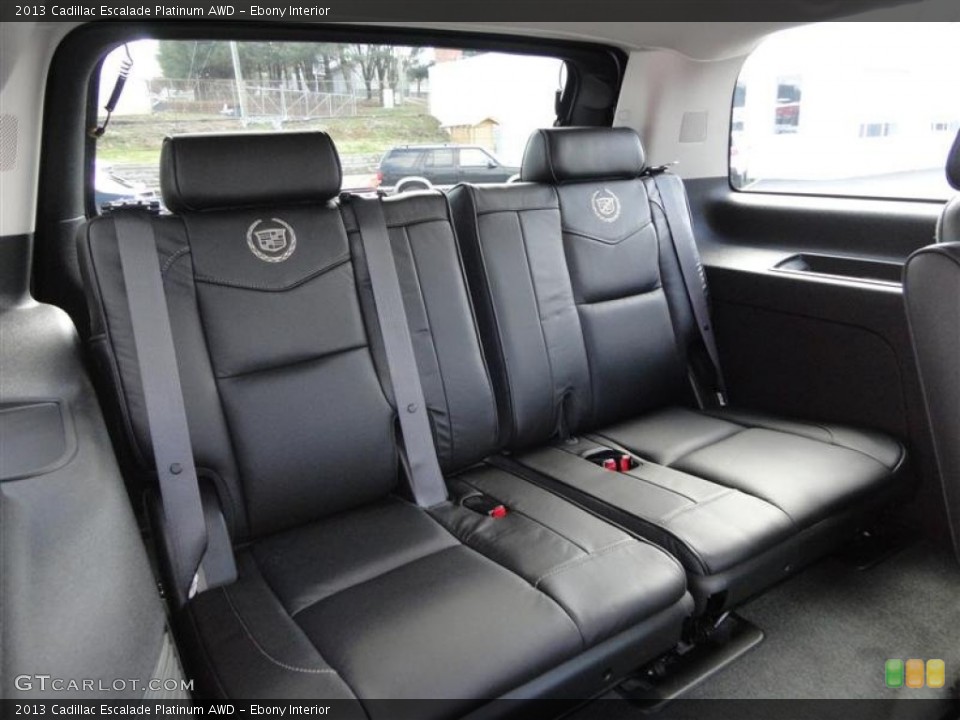 Ebony Interior Rear Seat for the 2013 Cadillac Escalade Platinum AWD #78298837