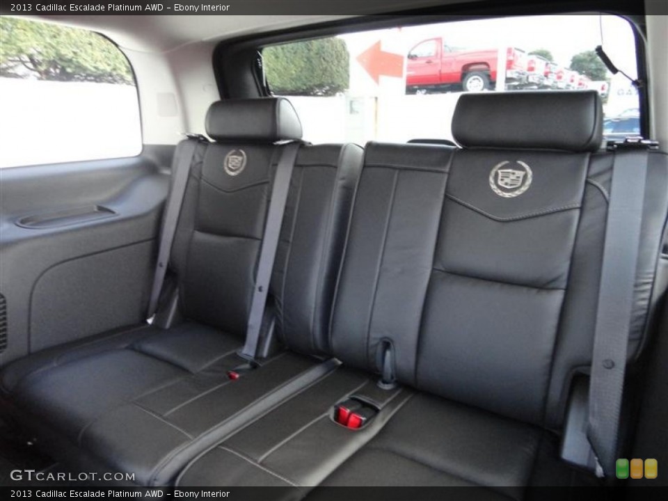 Ebony Interior Rear Seat for the 2013 Cadillac Escalade Platinum AWD #78298851