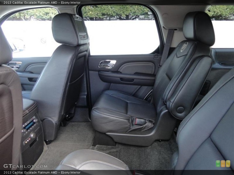 Ebony Interior Rear Seat for the 2013 Cadillac Escalade Platinum AWD #78298867
