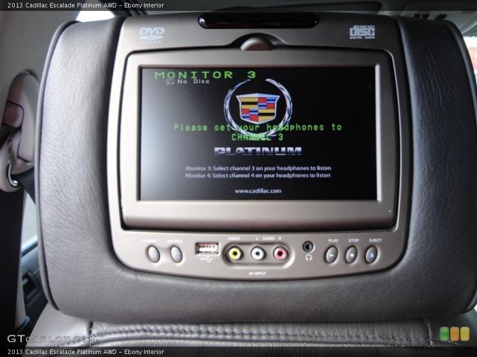 Ebony Interior Entertainment System for the 2013 Cadillac Escalade Platinum AWD #78298885