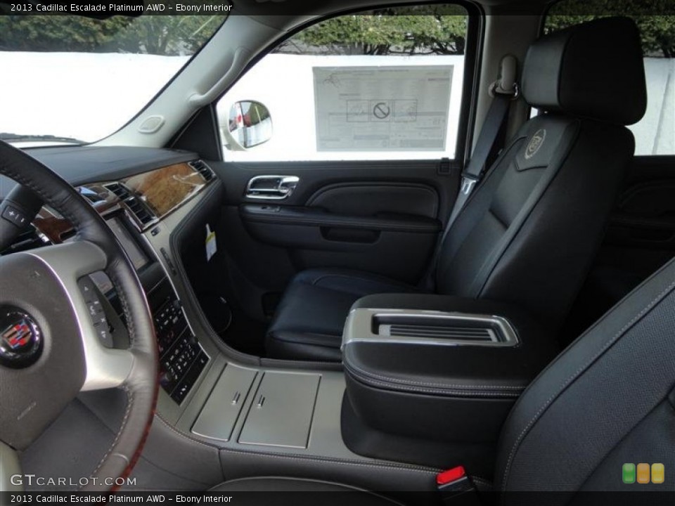 Ebony Interior Photo for the 2013 Cadillac Escalade Platinum AWD #78298903