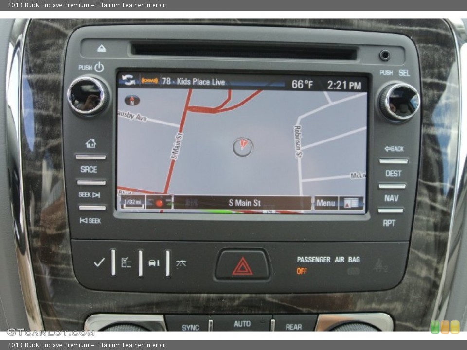 Titanium Leather Interior Navigation for the 2013 Buick Enclave Premium #78300059