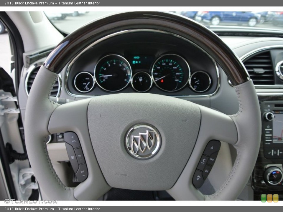 Titanium Leather Interior Steering Wheel for the 2013 Buick Enclave Premium #78300091