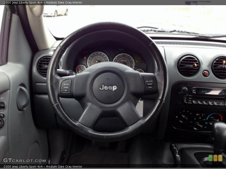 Medium Slate Gray Interior Steering Wheel for the 2006 Jeep Liberty Sport 4x4 #78300901