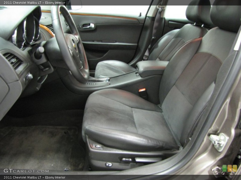 Ebony Interior Front Seat for the 2011 Chevrolet Malibu LT #78302739