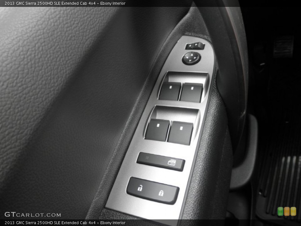 Ebony Interior Controls for the 2013 GMC Sierra 2500HD SLE Extended Cab 4x4 #78302752