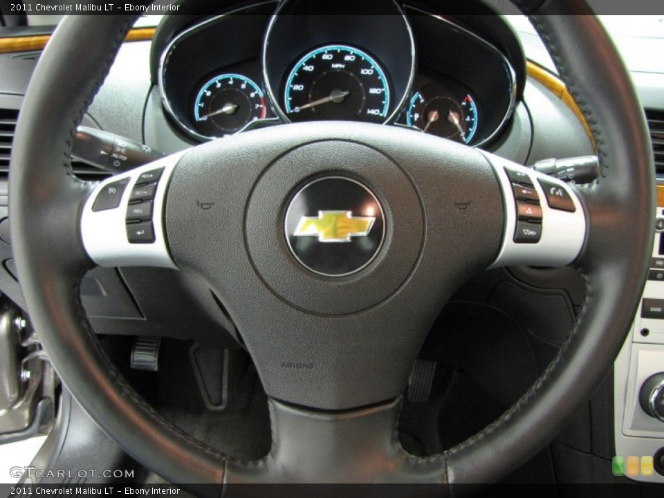 Ebony Interior Steering Wheel for the 2011 Chevrolet Malibu LT #78302941