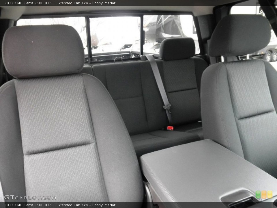 Ebony Interior Photo for the 2013 GMC Sierra 2500HD SLE Extended Cab 4x4 #78303001